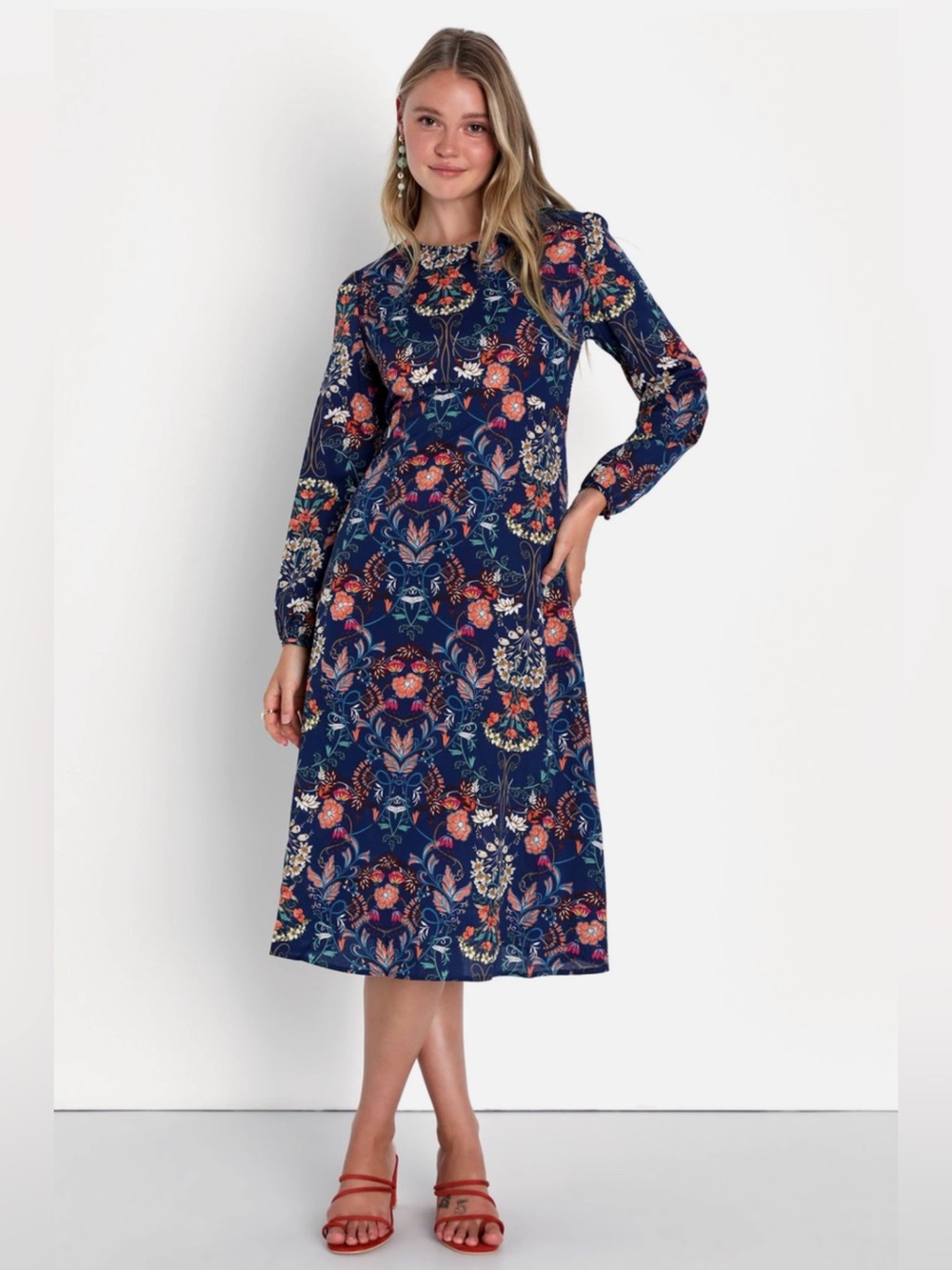 I. Madeline Garden Splendor Floral Print Dress